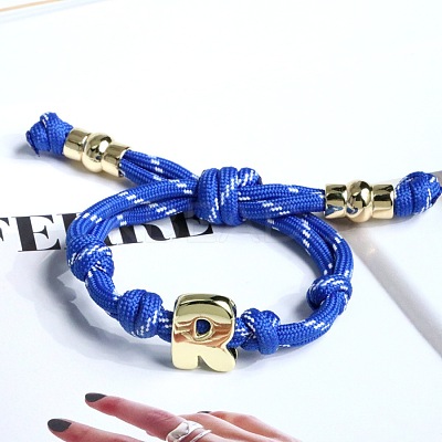 Letter R Cotton Cord Braided Knot Bracelets FS-WG79C27-18-1
