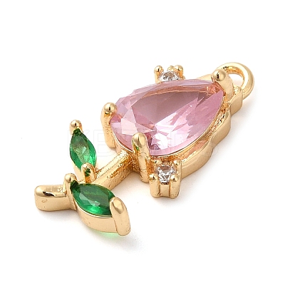 Brass Micro Pave Cubic Zirconia Pendants KK-G503-41G-1