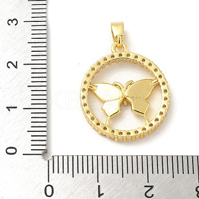 Brass Micro Pave Cubic Zirconia Enamel Pendants KK-G517-04G-02-1