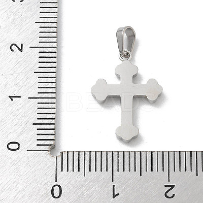 304 Stainless Steel Micro Pave Cubic Zirconia Pendants STAS-Z107-08P-11-1
