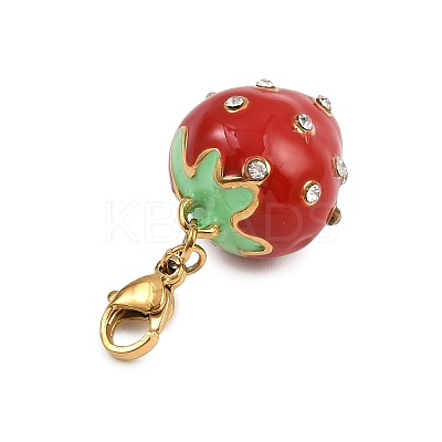 304 Stainless Steel Enamel Pendant Decorations LS-STAS-B096-03G-1