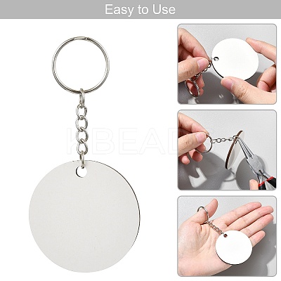 Sublimation Blanks Keychains AJEW-CJC0015-003-1