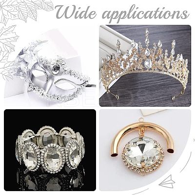 30pcs Self-Adhesive Acrylic Rhinestone Stickers FIND-FG0001-94B-1