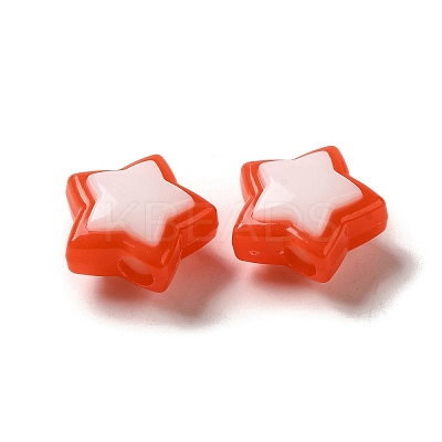 Imitation Jelly Transparent Acrylic Beads SACR-R741-03A-1
