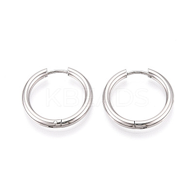 304 Stainless Steel Hoop Earrings EJEW-T048-24C-P-1