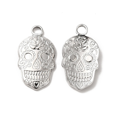 Non-Tarnish 304 Stainless Steel Pendant Rhinestone Settings STAS-H212-28P-1