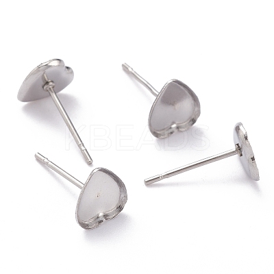 Non-Tarnish 304 Stainless Steel Stud Earring Settings LS-X-STAS-J032-13-1