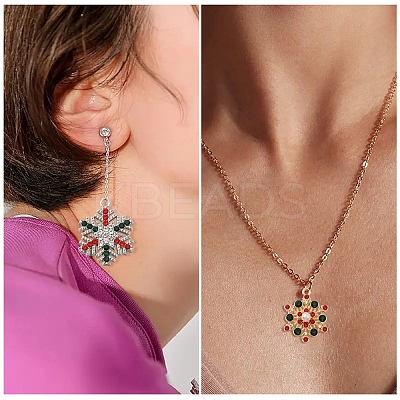 6Pcs 6 Styles Rack Plating Alloy Rhinestone Pendants FIND-YW0005-63-1