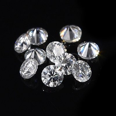 White D Color Round Cut Loose Moissanite Stones RGLA-WH0016-01N-1