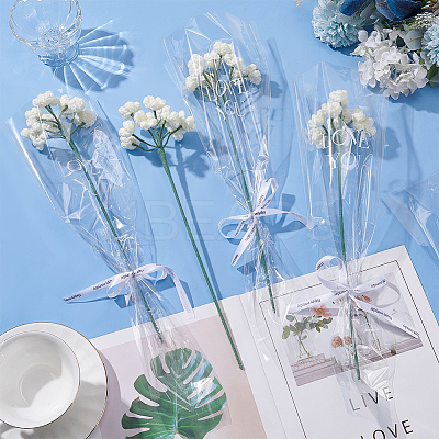 Babysbreath Cotton Knitting Artificial Flower AJEW-WH0314-414B-1