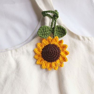 2Pcs 2 Styles Sunflower Woolen Yarn Sunflower Costume Accessories Decorations DIY-DR0001-45-1
