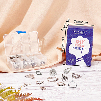 48Pcs 12 Styles Alloy Links PALLOY-SC0003-61AS-1