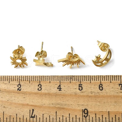 304 Stainless Steel Earring Sets EJEW-S248-07G-1