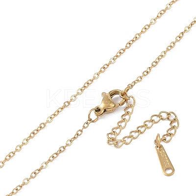 201 Stainless Steel Cable Chain Necklaces NJEW-P309-14G-1