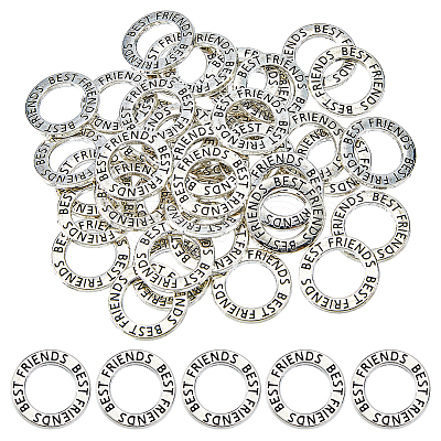 40Pcs Zinc Alloy Closed Jump Rings FIND-FH0016-97-1