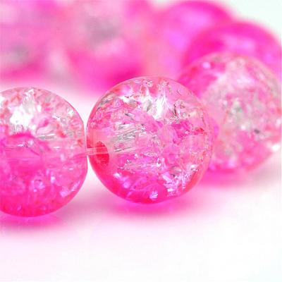 Baking Paint Crackle Glass Bead Strands CCG-S001-6mm-M-1