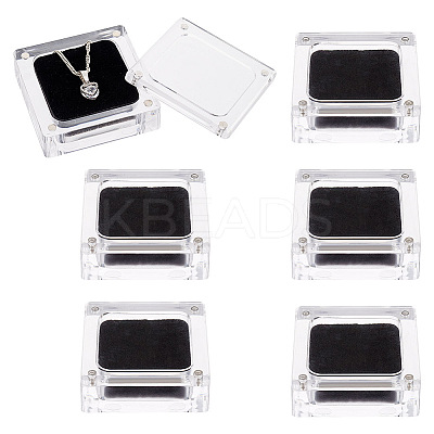 Transparent Plastic Jewelry Display Stands ODIS-WH0029-36-1