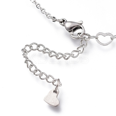 Tarnish Resistant 304 Stainless Steel Cable Chain Anklets AJEW-M026-10P-1