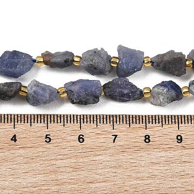 Raw Rough Natural Tanzanite Beads Strands G-D101-A12-1