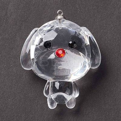 Transparent Acrylic Rhinestone Big Pendants TACR-P002-01A-1