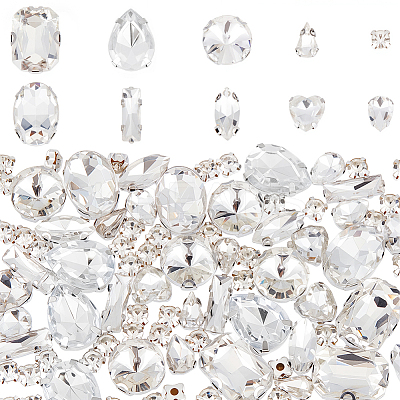 100Pcs Sew on Rhinestone GLAA-CY0001-01B-1