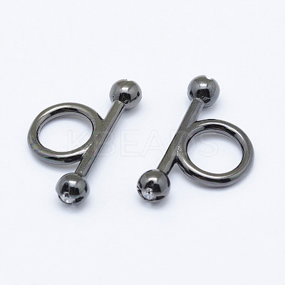 Brass Cubic Zirconia Toggle Clasps KK-P130-071B-NR-1