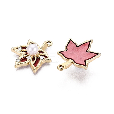 Alloy with ABS Imitation Pearl & Crystal Rhinestone & Acrylic Pendants PALLOY-Q466-04G-05-1