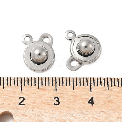 Non-Tarnish 201 Stainless Steel Snap Clasps STAS-K212-02P-1