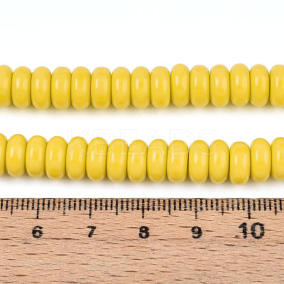Opaque Spray Painted Glass Beads LS-GLAA-ZX008-8mm-18K-1