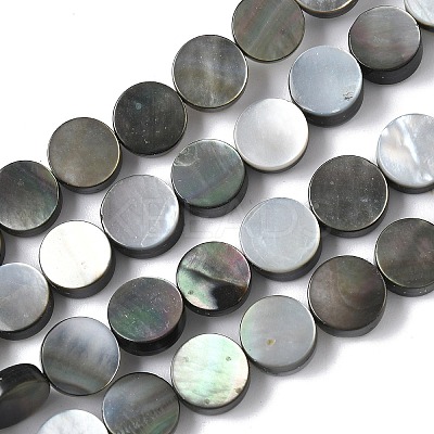 Natural Black Lip Shell Beads Strands BSHE-D300-05-8mm-1