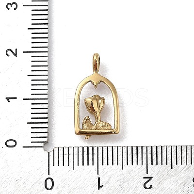 304 Stainless Steel Pendants LS-STAS-F306-02G-1