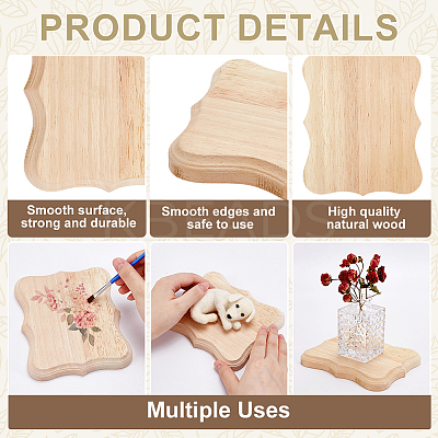 Lace Edged Rectangle Wood Display Pedestals ODIS-WH0025-280D-1
