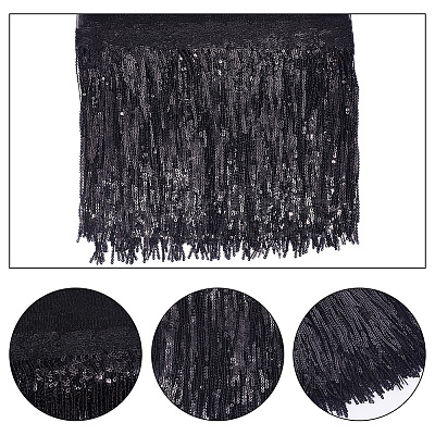 5 Yards Sparkle Polyester Tassel Lace Trim OCOR-GA0001-55B-1