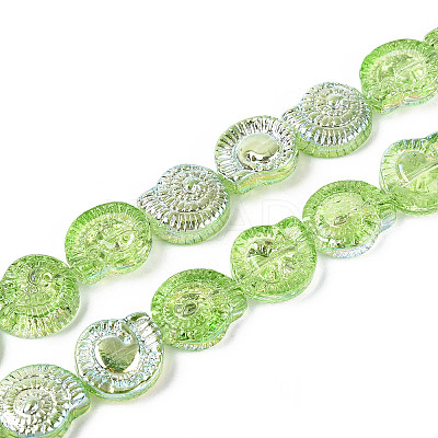 Electroplate Transparent Glass Beads Strands EGLA-S190-05D-1