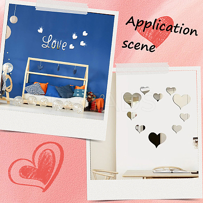 120Pcs Acrylic Mirror Wall Stickers AJEW-SP0001-07-1