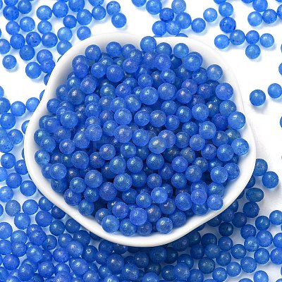 Luminous Glow in the Dark Transparent Glass Round Beads GLAA-F124-B06-1