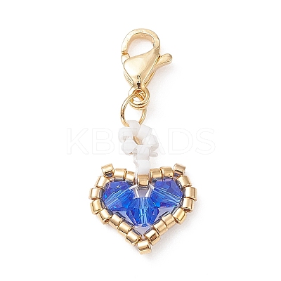 Handmade Loom Pattern Seed Beads Pendants Decoration HJEW-MZ00015-1