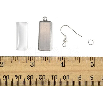 DIY Rectangle Dangle Earring Making Kits DIY-FS0009-20-1