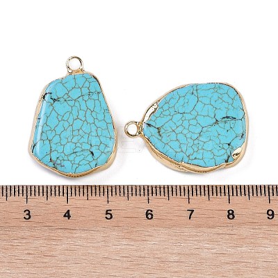 Synthetic Turquoise Pendants KK-F868-32G-01-1