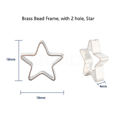 Brass Bead Frame KK-CJ0001-49S-1