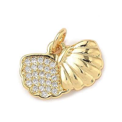 Brass Micro Pave Cubic Zirconia Pendants KK-D426-25A-G-1