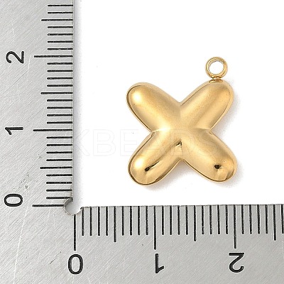 304 Stainless Steel Initial Pendants STAS-S186-12X-G-1