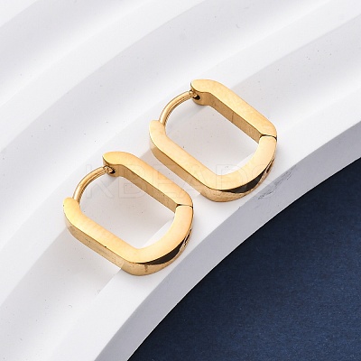 304 Stainless Steel Huggie Hoop Earrings STAS-H156-11B-G-1