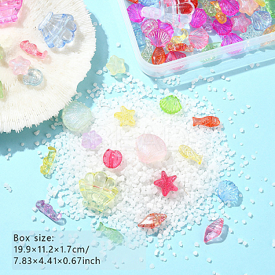 DIY Sea Animal Transparent Acrylic Beaded Bracelets Jewelry Making Kits DIY-YW0010-61-1