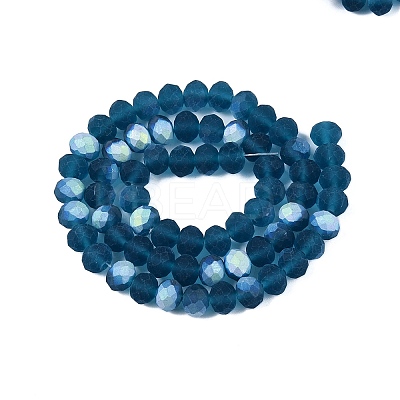 Transparent Glass Beads Strands X-EGLA-A044-T8mm-MB27-1