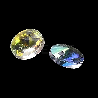 100Pcs Transparent Glass Pendnats EGLA-D030-18A-1