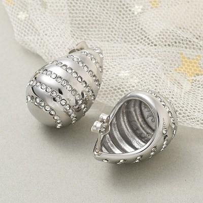 304 Stainless Steel Teardrop Stud Earrings EJEW-B108-06P-1