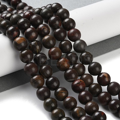 Natural Polychrome Jasper/Picasso Stone/Picasso Jasper Beads Strands LS-G-C160-01-8mm-1