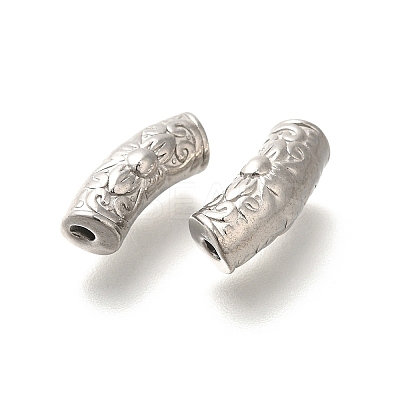 304 Stainless Steel Curved Tube Beads STAS-I321-26P-1