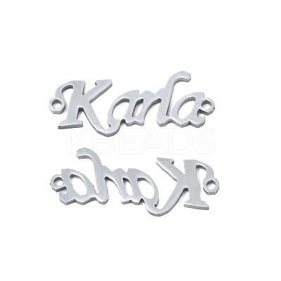 Non-Tarnish 304 Stainless Steel Connector Charms STAS-N095-120-1